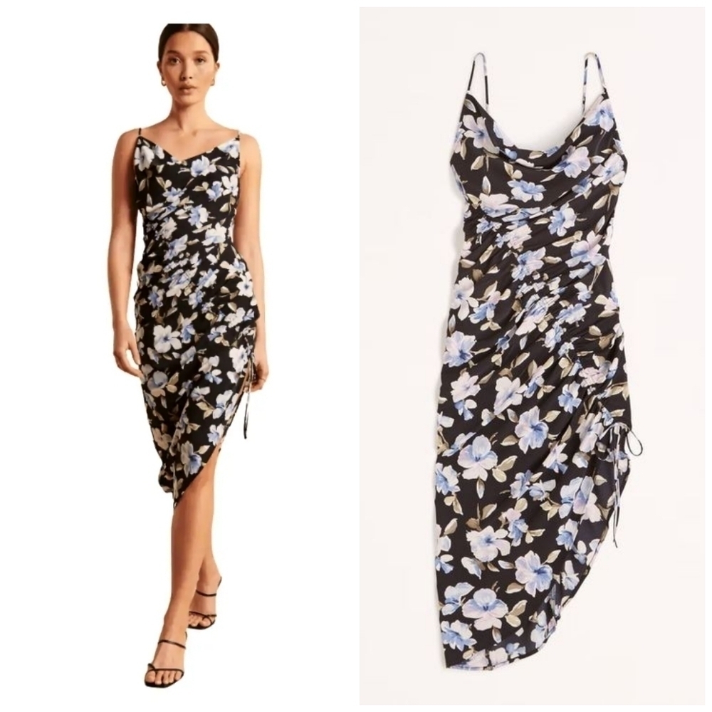 ABERCROMBIE & FITCH Asymmetrical Midi Dress